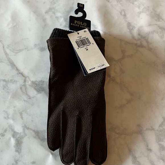 Polo by Ralph Lauren Men's Dark Brown Gloves - Picture 1 of 6